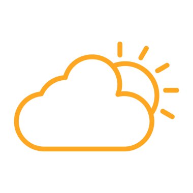 Hava çizgisi ve dolum biçimi olan bulutweather condition