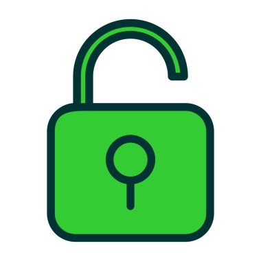 Kilit. Web simgesi basit illüstrasyon