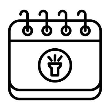 Takvim vektör satırı simgesi