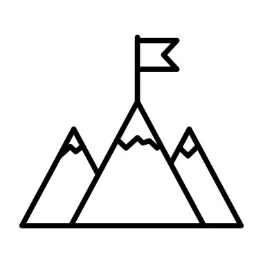 dağlar dağ ikonu, ana hatlar tarzı