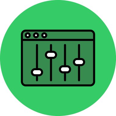 Web vektör renk çizgisi simgesi