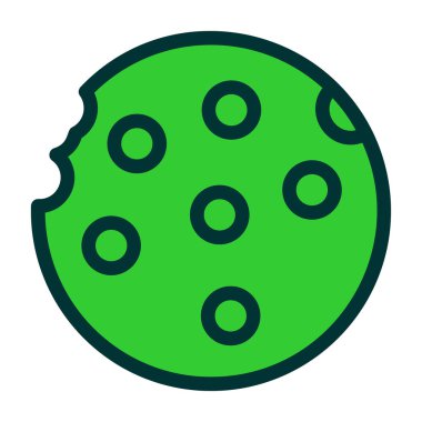 Yeşil bakteri simgesi. Yeşil bakteri vektör simgesi web tasarımı için düz çizimi