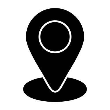 harita konumu simgesi, basit biçim illüstrasyonu
