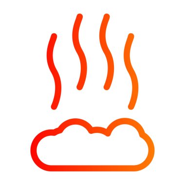 sıcak bulut simgesi, vektör illüstrasyonu
