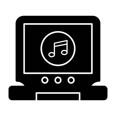 müzik notası ikon vektör illüstrasyonu