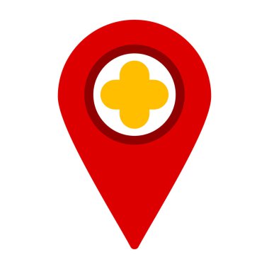 konum simgesi, vektör çizimi