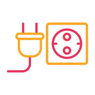 elektrik dolgu simgesi, vektör illüstrasyonu