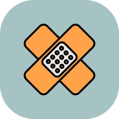 bandaj düz ikon vektör çizimi tasarımı