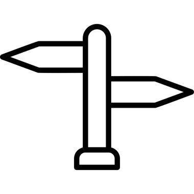 ok yönü simgesi ana hat biçiminde