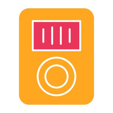 vektör modern müzik düz simgesi