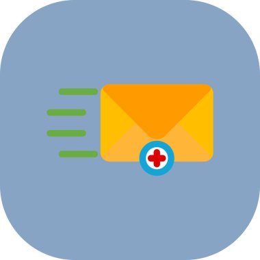 zarf e- posta düz simgesi, vektör, illüstrasyon