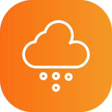 Bulut Hesaplama. Web simgesi basit illüstrasyon