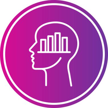 İnsan kafası simgesinin vektör illüstrasyonu