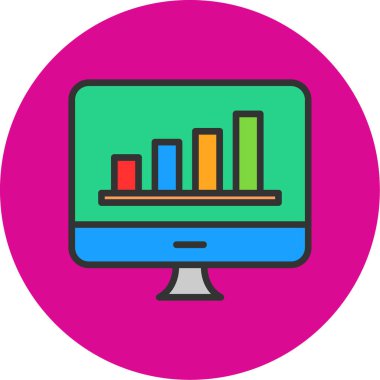 Veri Analizi modern simge, vektör illüstrasyonu