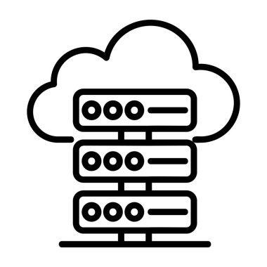 Bulut bilgi işlem vektör çizim simgesi