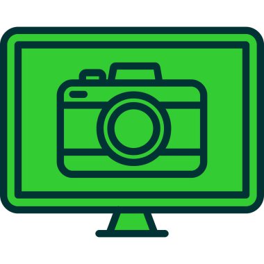 Kamera. Web simgesi basit illüstrasyon