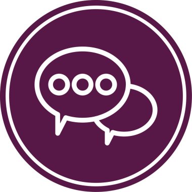 Sohbet simgesinin vektör illüstrasyonu