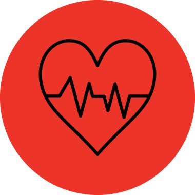 Kalp ikonu vektör illüstrasyonu
