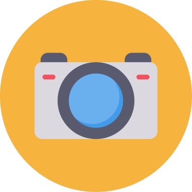 fotoğraf makinesi düz simge, düz biçim tasarımı