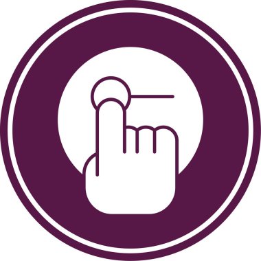 Parmak. Web simgesi vektör illüstrasyonu