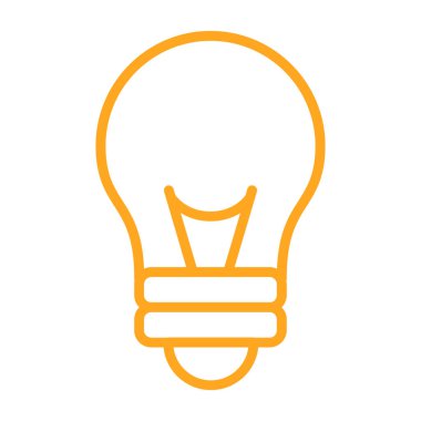 Ampul simgesi beyaz arkaplanda izole edildi