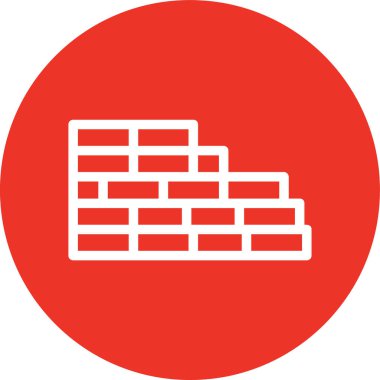 Bir tuğla simgesinin vektör illüstrasyonu