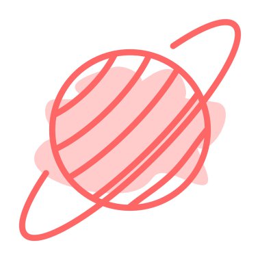 Gezegen ikonu vektör illüstrasyonu