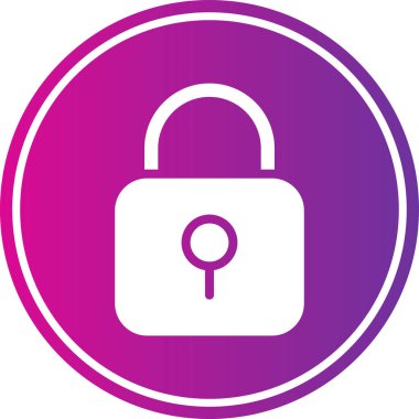 Asma kilit simgesinin vektör illüstrasyonu