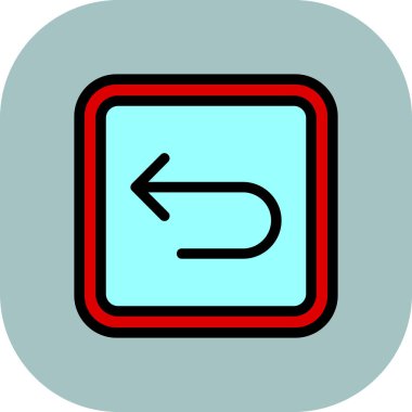 Yol işaretinin bir simgesinin vektör çizimi