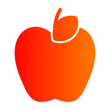 Beyaz arkaplanda elmanın vektör illüstrasyonu