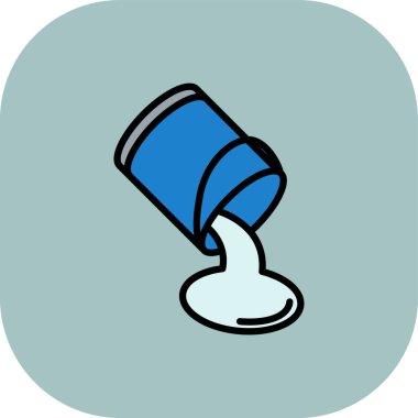 Mavi sprey kutu ikonu. özet renk illüstrasyonu