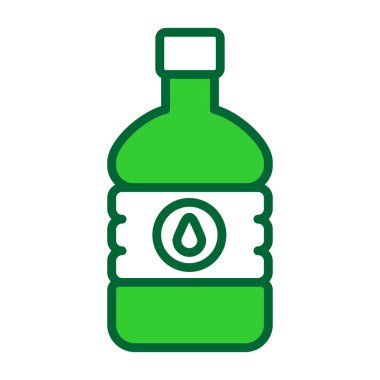 Su şişesi ikon vektörü. izole edilmiş sınır sembolü çizimi