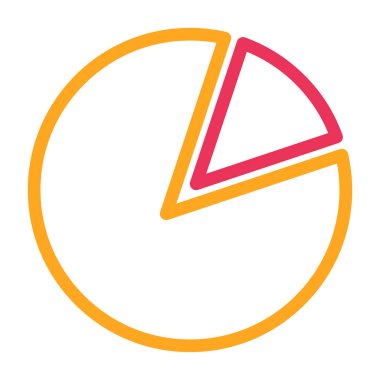 Pasta çizelgesi simgesi, vektör illüstrasyonu