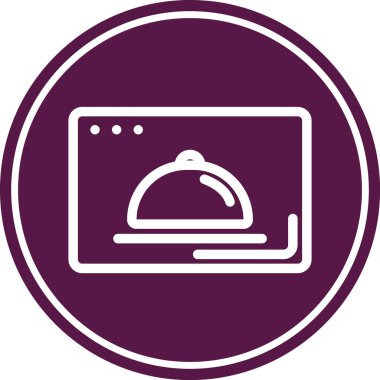 Bilgisayar. Web simgesi basit illüstrasyon