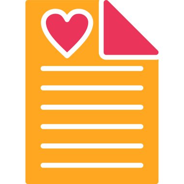 Kalp ikonu. Basit resimleme