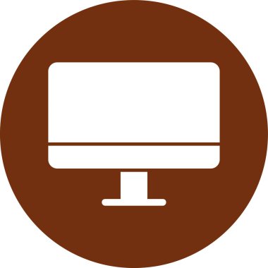 bilgisayar monitörü vektör illüstrasyonu