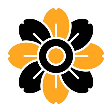 çiçek simgesi vektör illüstrasyonu