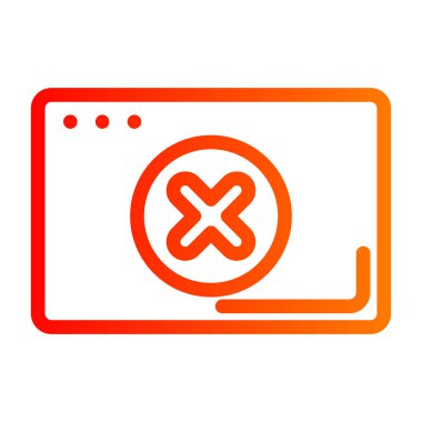 Beyaz arkaplan vektör illüstrasyonunda özet biçimdeki bilgisayar simgesi