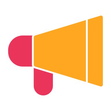 megafon hoparlör izole simgesi