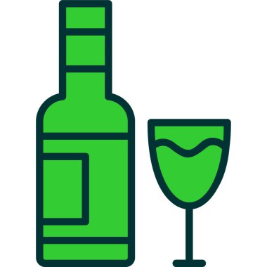 alkol cam ikonu ana hatlarıyla