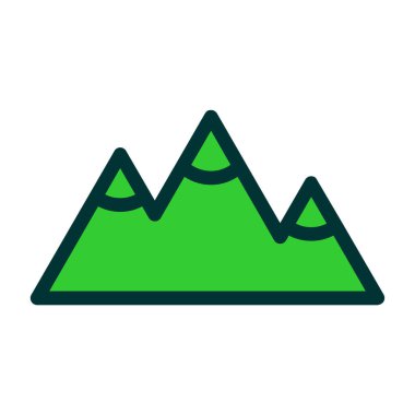 Dağ Dolu Vektör Simgesi Tasarımı