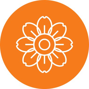 Çiçek. Web simgesi basit illüstrasyon