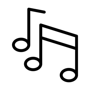 müzik notu vektör simgesi.