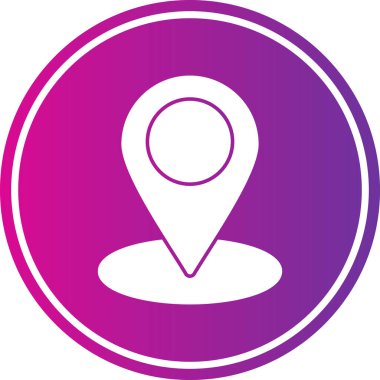 Bir pin simgesinin vektör illüstrasyonu