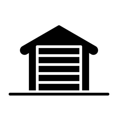 garaj web simgesi, vektör çizim