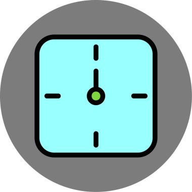 saat vektör simgesi modern basit ve düz biçim