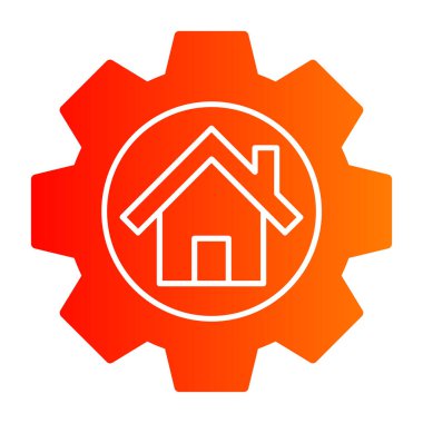 Ev simgesinin vektör illüstrasyonu