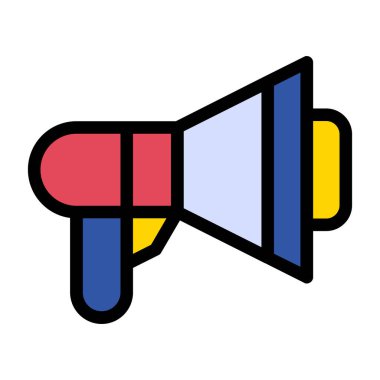 megafon web simgesi, vektör çizim