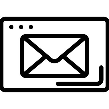 e- posta harf vektörü simgesi
