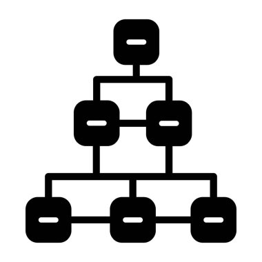 Akış Çizelgesi simgesi, vektör illüstrasyonu